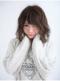 アッシュグレージュカラー☆ワンカールとろみギブソンタック