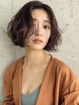 アンヘアー 元町三宮(UNHAIR) 【shiomi H】大人かわいいウェーブボブ