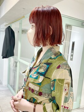 ヘーゼル 博多(HAZEL.) 切りっぱなし×レッド/HAZEL