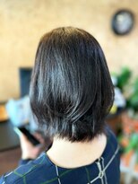 アークスヘアー&nbsp;大人クール☆ツヤ感カラー×ワンカールボブ×暗髪カラー
