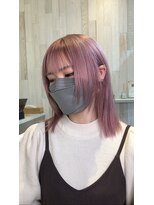 リード バイ ラグーン(LEAD by LAGOON)&nbsp;ペールピンク／ダブルカラー／ブリーチカラー／ピンクアッシュ