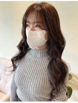 リベラル(liberal)&nbsp;スーパーロングヘア/顔周りレイヤー/オリーブベージュ/30代/40代