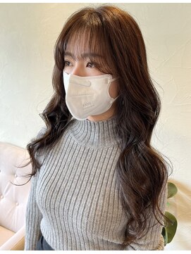 リベラル(liberal) スーパーロングヘア/顔周りレイヤー/オリーブベージュ/30代/40代