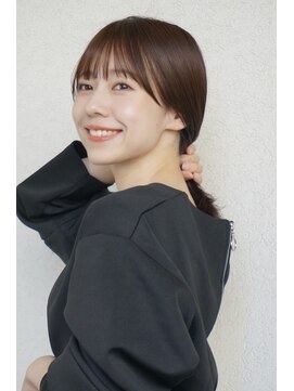 ガーデン オオタカノモリ(garden otakanomori) 結びたくなる小顔前髪顔まわりカットサイドバング×透明感暗髪