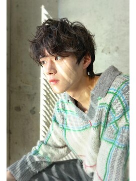 キュー(Cue_) 無造作マッシュ×メンズパーマ