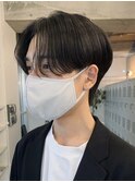センターパートカルマヘアニュアンスパーマ韓国シャドウパーマ