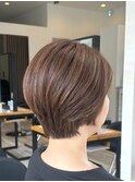 大人ショートボブショートカットココアアッシュくびれミディ