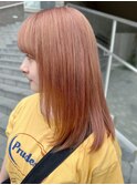 【feliceMICHI　石井 あすか】オレンジカラー　レイヤーカット