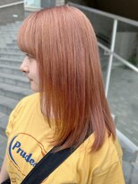 ヘアーアンドスパ フェリーチェ ミチ 野田屋町店(HAIR&SPA felice MICHI) 【feliceMICHI 石井 あすか】オレンジカラー レイヤーカット