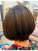 【白髪ぼかし】髪質改善/ナチュラルハイライト/大人ショート