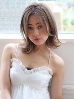 マイラ 銀座(myla) 小顔ミニ外ハネボブイメチェンワイドバング美髪ホワイトブロンド