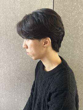 ニアウ 太田店(Niau) メンズナチュラルセンターパート襟足ダウンパーマ毛流れパーマ