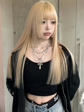 ソル ジングウマエ(SOL JINGUMAE) mayu//抜きっぱなしブロンドロング姫カットレイヤー