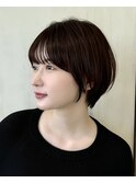 〈岩田莉奈〉地毛風縮毛矯正美髪髪質改善ショートボブ　新宿