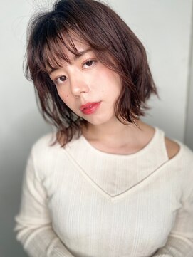 カバーヘア ブリス 大宮西口(COVER HAIR bliss) オン眉透けバングくせ毛風くびれミディアムp1大宮20代30代40代