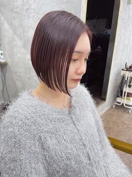 リミットバイアフィナー 大宮店(limit by Afinar) 切りっぱなしボブ/ピンクバイオレット/ボブ