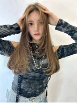 キング(K!ng)&nbsp;レイヤーカット髪質改善ダブルカラーミルクティーブリーチ