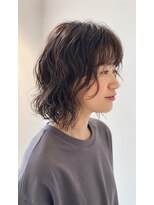 シエル ドゥ サワ(ciel de SAWA)&nbsp;レイヤーパーマボブ 無造作ウェーブで今っぽく垢抜け