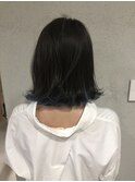 【石田オススメ☆】切りっぱなしボブ&インナーブルーver.