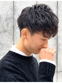 スペインカール/スパイキーショート/フェザーパーマ/フェード