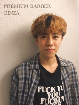 プレミアムバーバー 銀座店(PREMIUM BARBER produce by HIRO GINZA) ハイトーンマッシュスタイル