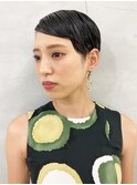 フィンガーウェーブ風黒髪アレンジ