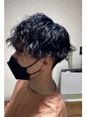 刈り上げマッシュ＋ツイストスパイラルパーマ