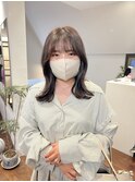 外ハネレイヤー　ぱっつんボブ