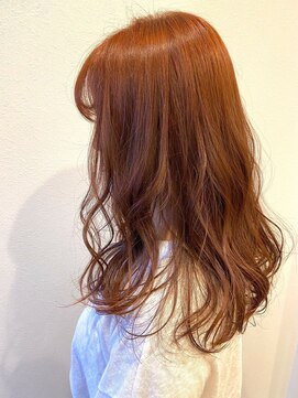 ワークス 下北沢(WORKS) 20代30代40代50代小顔ミディアム外ハネボブオレンジ