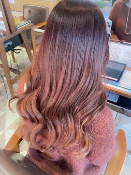 バブ バイネオリーブ(Bab by neolive) ロンググラデーション☆ブラッドピンク