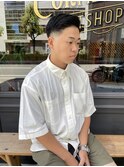スキンフェード サイドパート ハードパート