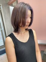 カームバイリコ 学芸大学(calm by liko) 斜めバング/グレージュカラー/デザインカラー/学芸大学