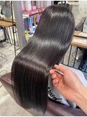さらツヤ　美髪ストレート　艶感　ダークカラー　髪質改善