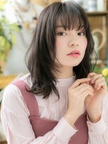 カバーヘア ブリス 上尾西口店(COVER HAIR bliss) ■暗髪ペールベージュくせ毛風くびれヘア214-2★上尾10代20代