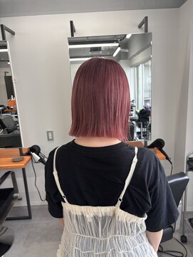 レブ 三条河原町(Reb,) 切りっぱなし×ピンクベージュカラー