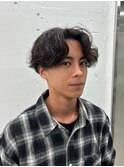 JILL STUDIO メンズ×センターパート×ツイストパーマ