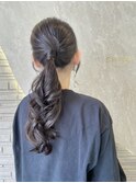 きれいめローポニーアレンジ/ヘアアレンジ/SHEERalun新小岩店