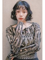 レジュアル(RESSUAL)&nbsp;黒髪ボブルフネビージュ小顔ヘアワンレン