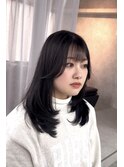 ラベンダーブラック×レイヤーカット