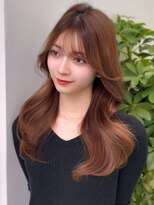 コート 表参道(Cote)&nbsp;韓国ヘア 2wayバング 顔まわりカットNo.1 レイヤー グレージュ