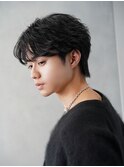 センターパートニュアンスパーマシャドウパーマフェザーパーマ　