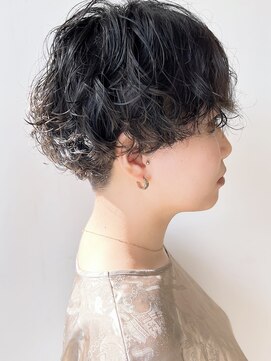 モリオフロムロンドン 原宿本店(morio from London) 【morio原宿】ショートボブニュアンスパーマ　刈り上げ