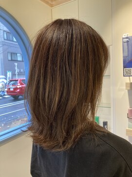 シェノン 赤羽店(CHAINON) ココアブラウンハイライトくびれレイヤー赤羽美容室カラーが得意