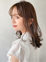 リヤン 表参道(lyann)&nbsp;小顔黒髪オリーブグレーココアベージュミディアムクラゲヘアーa