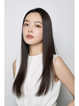 シンプル美ロング×艶ストレート