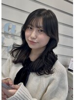 ノアエクレ 銀座(noah ecle)&nbsp;レイヤー／縮毛矯正/暗めカラー/グレージュ/noah ecle西岡