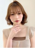 ミディアムレイヤー、外ハネボブ、グレージュ、脱白髪染め☆