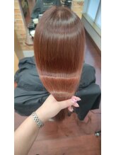 ルッカヘアガーデン 鶴ヶ島店&nbsp;髪質改善カラー/暖色系カラー/ストレートヘア/艶髪