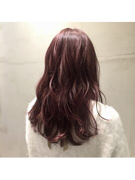 アンド バイ ヘアサロン(AND by hair salon) つやモーブピンクカラー