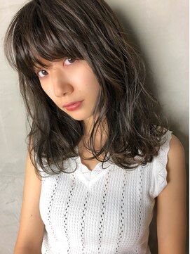 ヘアメイクスタジオ アビール 調布(abi‐ru) 波ウェーブ×ダークブルージュ